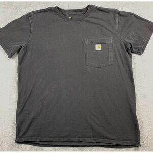Carhartt Women's Original Fit Pocket‎ T-Shirt L (12/14) Charcoal 100% Cotton